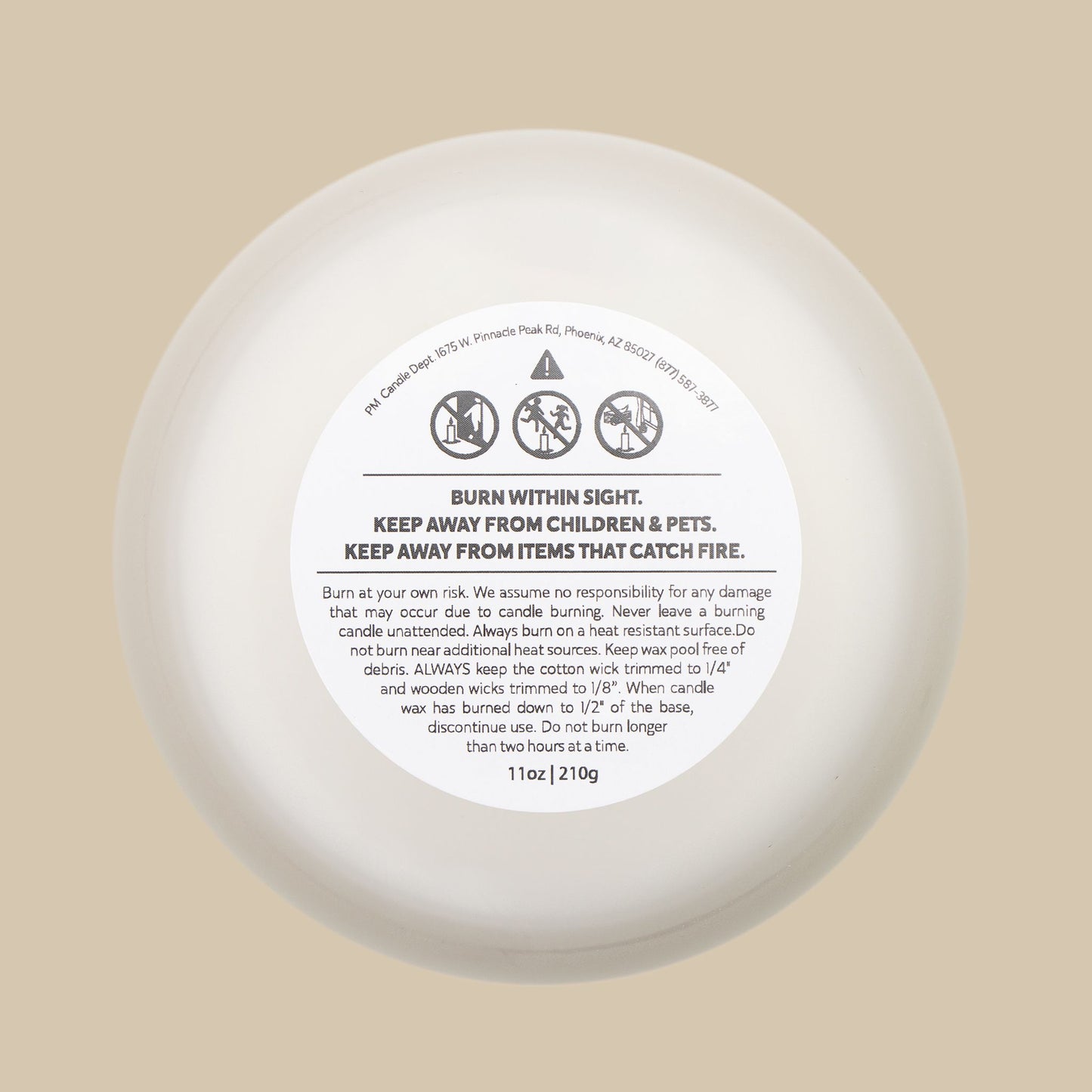 Krayez & Co.® 11oz Frosted Glass Candle w/Wooden Lid