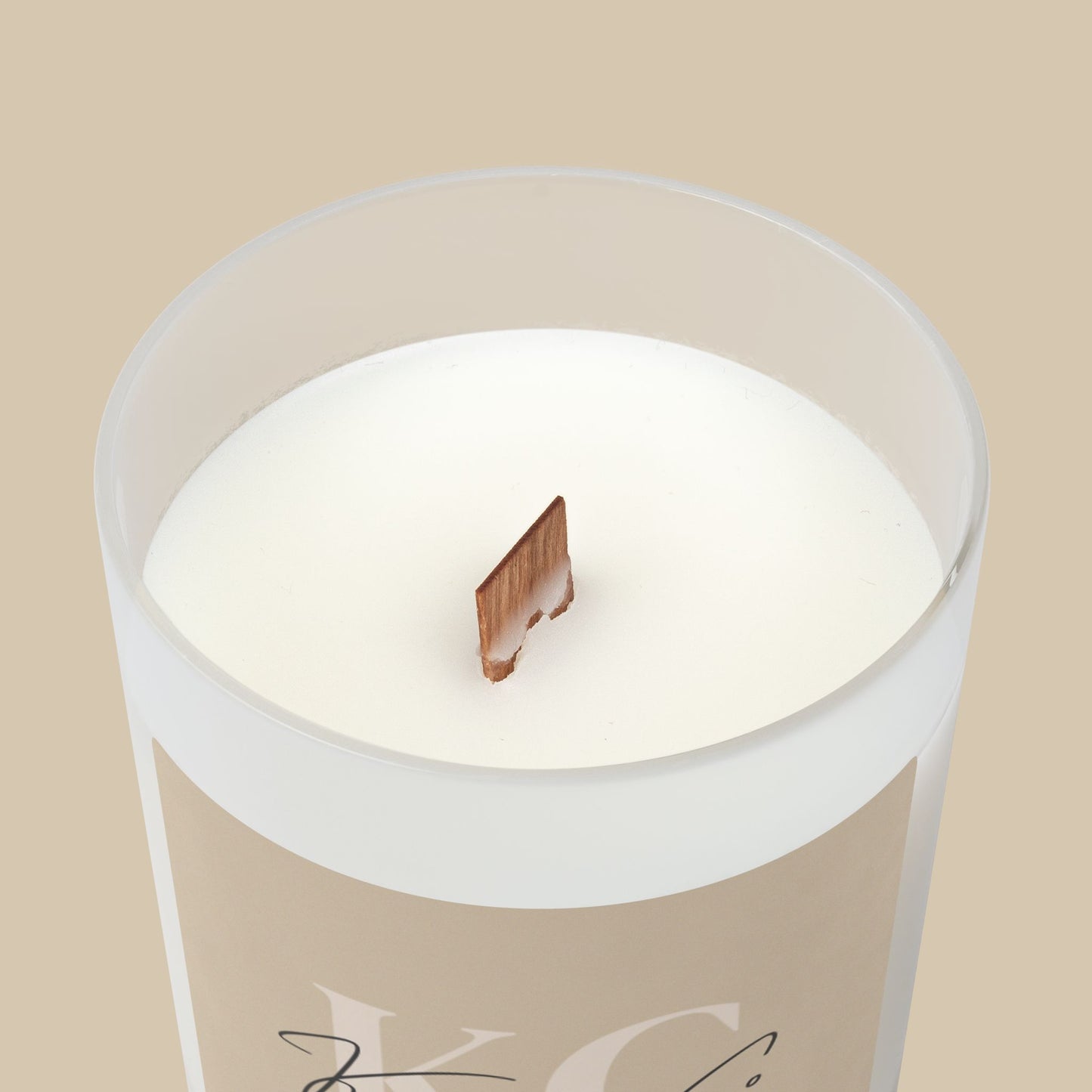 Krayez & Co.® 11oz Frosted Glass Candle w/Wooden Lid