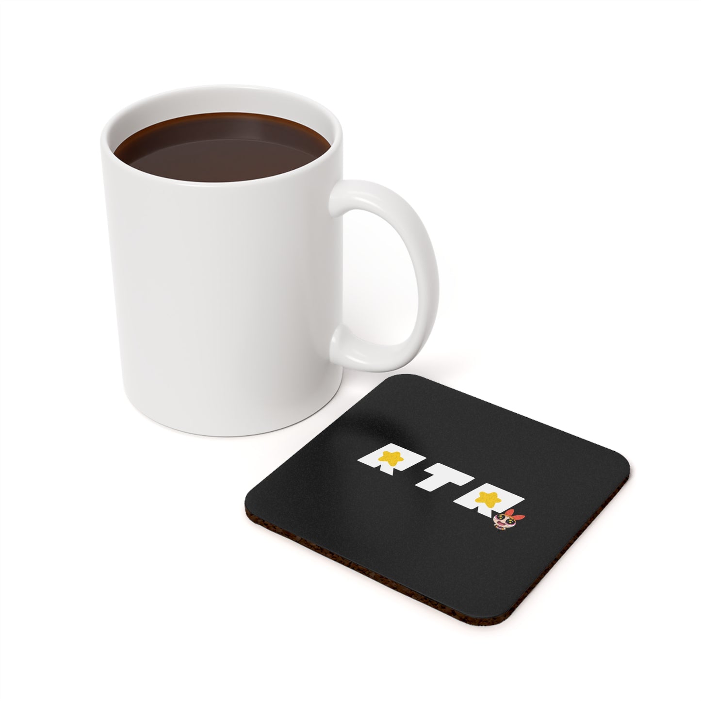 RTR® X Power Puff Cork Back Coaster