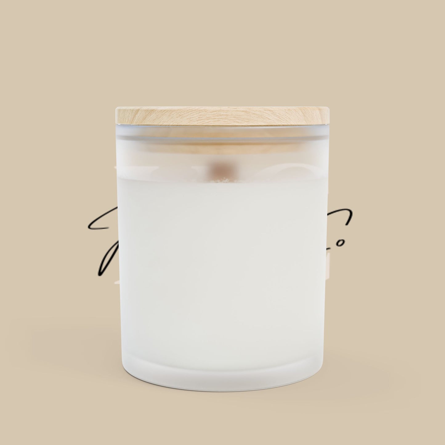 Krayez & Co.® 11oz Frosted Glass Candle w/Wooden Lid